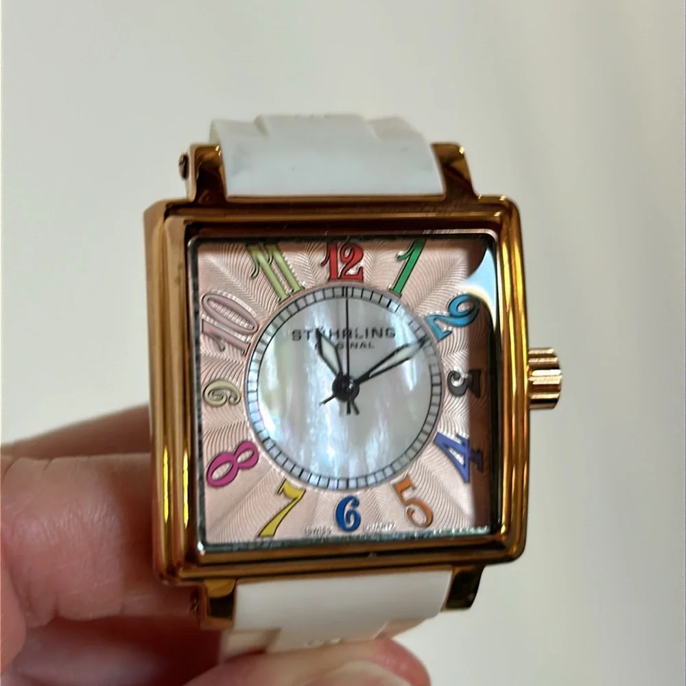 Stuhrling Original Women's Watch with Colorful Strap Set